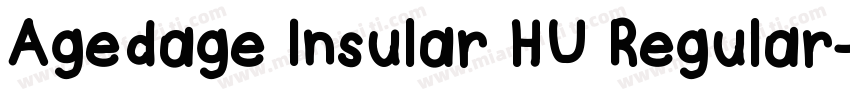 Agedage Insular HU Regular字体转换